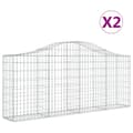 Miniatyrbillede 3 af 7: Plantekrukker - Living buede gabionkurve 2 stk. 200x30x80/100 cm galvaniseret jern