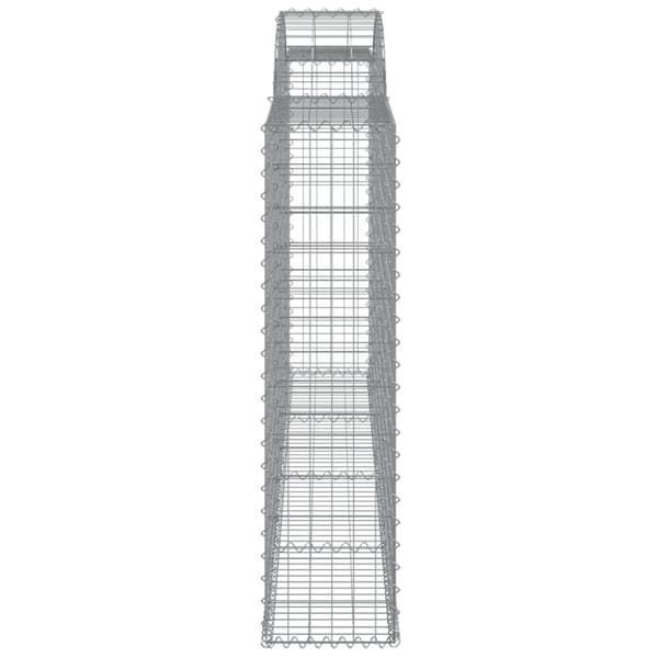 Plantekrukker - Living buet gabionkurv 300x30x120/140 cm galvaniseret jern