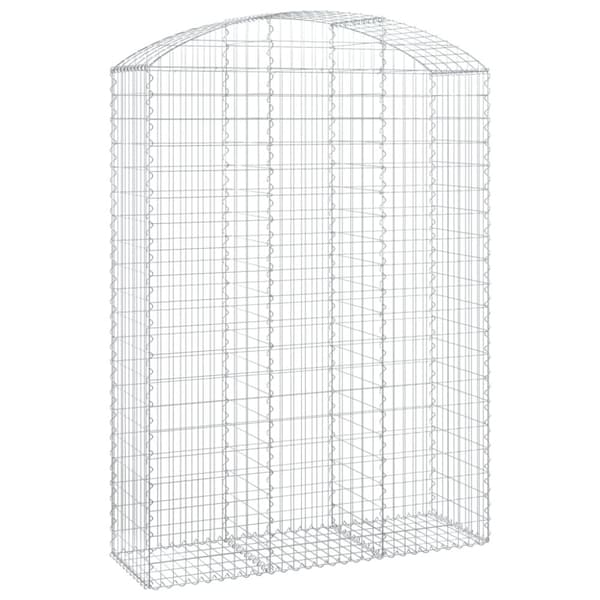 Plantekrukker - Living buet gabionkurv 150x50x200/220 cm galvaniseret jern