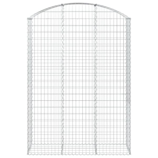 Plantekrukker - Living buet gabionkurv 150x50x200/220 cm galvaniseret jern