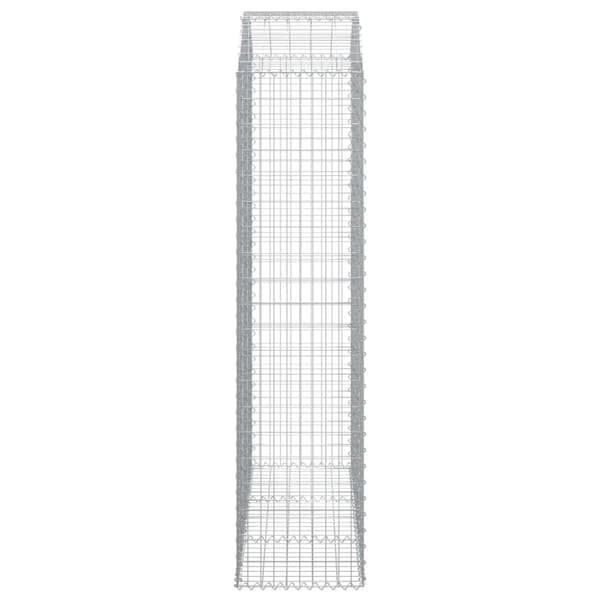 Plantekrukker - Living buet gabionkurv 150x50x200/220 cm galvaniseret jern
