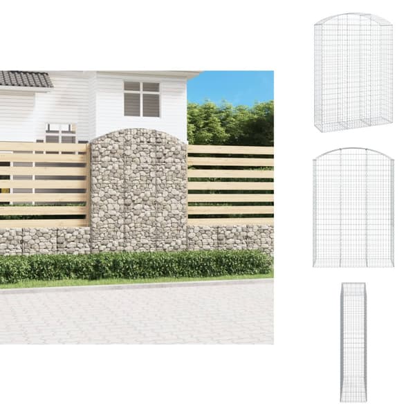 Plantekrukker - Living buet gabionkurv 150x50x200/220 cm galvaniseret jern