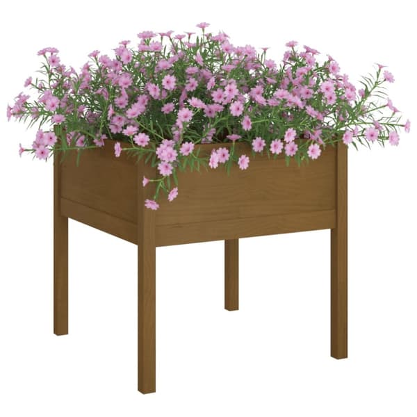 Kukkaruukut & istutuslaatikot - Living Puutarhan kukkalaatikot 2 kpl hunajanruskea 70x70x70 cm mänty