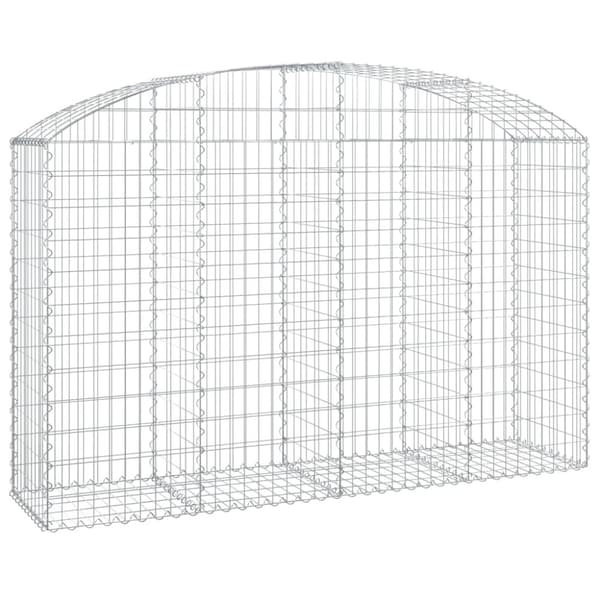 Plantekrukker - Living buet gabionkurv 200x50x120/140 cm galvaniseret jern