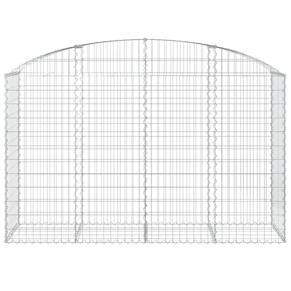 Plantekrukker - Living buet gabionkurv 200x50x120/140 cm galvaniseret jern