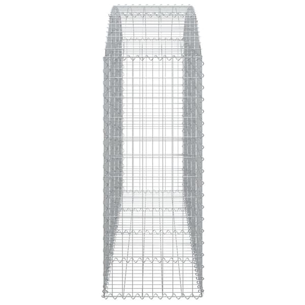 Plantekrukker - Living buet gabionkurv 200x50x120/140 cm galvaniseret jern