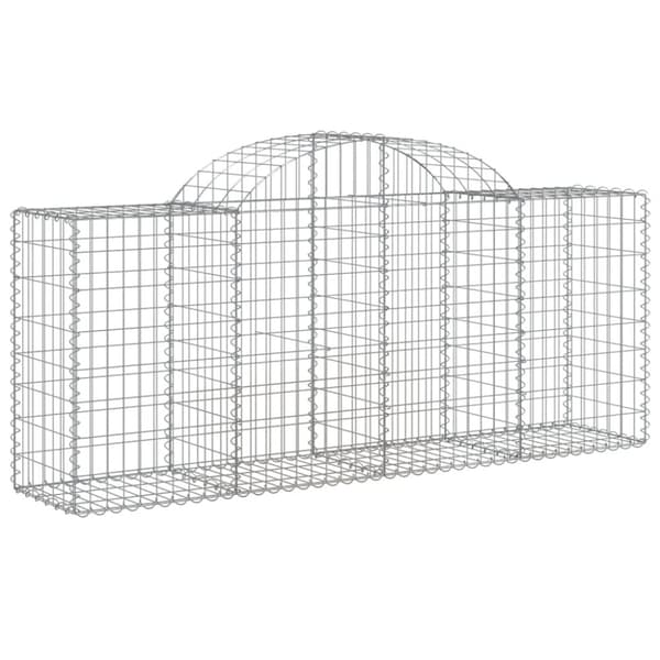 Plantekrukker - Living buede gabionkurve 8 stk. 200x50x80/100 cm galvaniseret jern