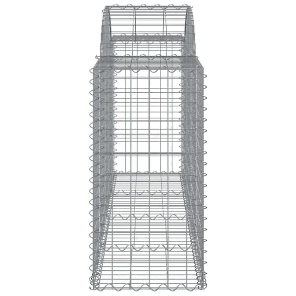 Plantekrukker - Living buede gabionkurve 8 stk. 200x50x80/100 cm galvaniseret jern