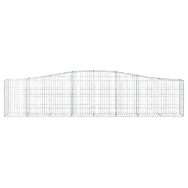 Plantekrukker - Living buede gabionkurve 6 stk. 400x50x80/100 cm galvaniseret jern