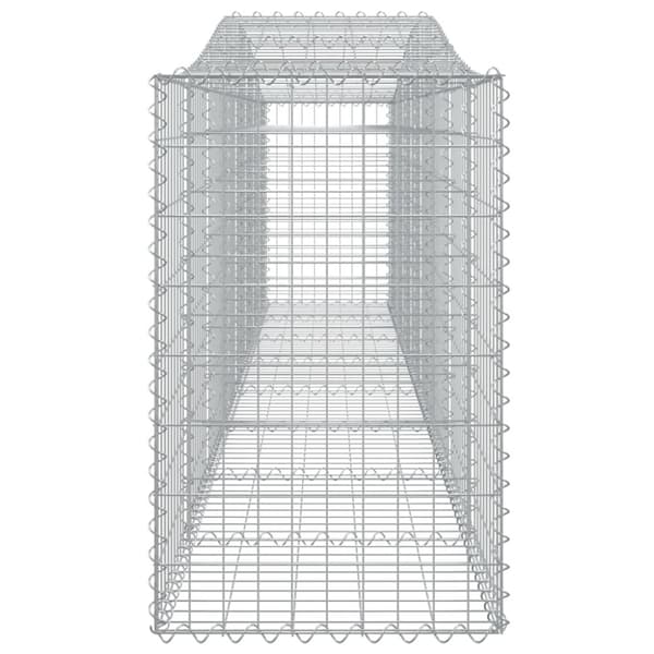 Plantekrukker - Living buede gabionkurve 6 stk. 400x50x80/100 cm galvaniseret jern