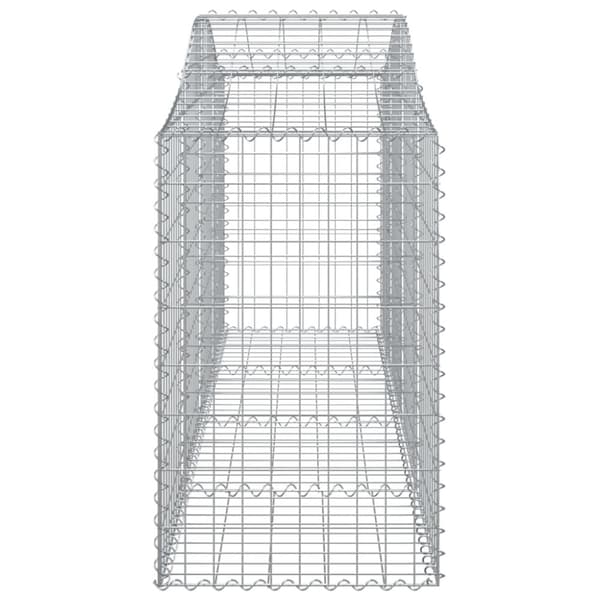 Plantekrukker - Living buede gabionkurve 5 stk. 200x50x80/100 cm galvaniseret jern