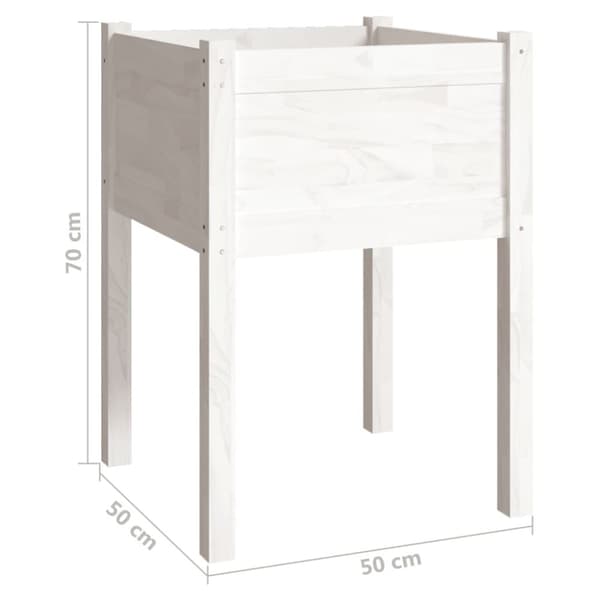 Plantekrukker - Living plantekasser 2 stk. 50x50x70 cm massivt fyrretræ hvid