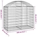 Miniatyrbillede 6 af 6: Plantekrukker - Living buet gabionkurv 100x50x80/100 cm galvaniseret jern