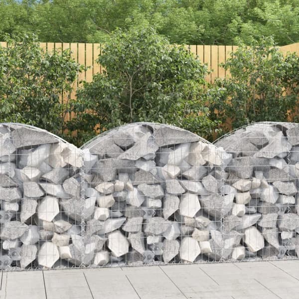 Plantekrukker - Living buet gabionkurv 100x50x80/100 cm galvaniseret jern