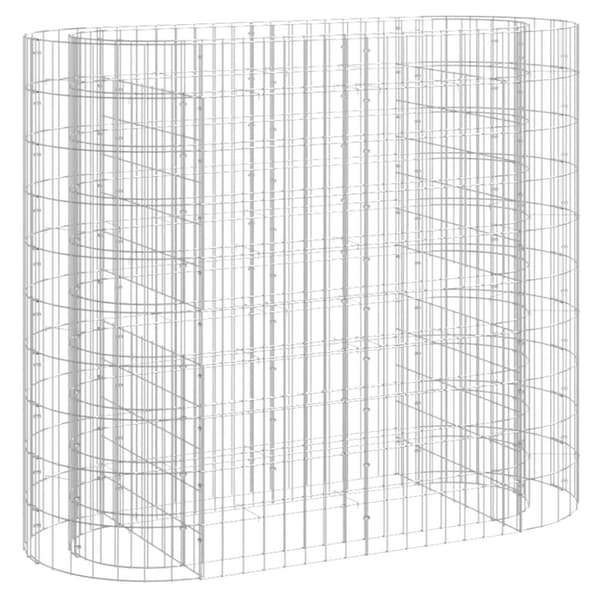 Plantekrukker - Living gabion-højbed 120x50x100 cm galvaniseret jern