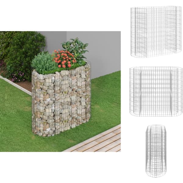 Plantekrukker - Living gabion-højbed 120x50x100 cm galvaniseret jern