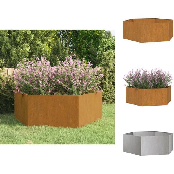 Plantekrukker - Living plantekasse 138x120x45 cm cortenstål rustfarvet