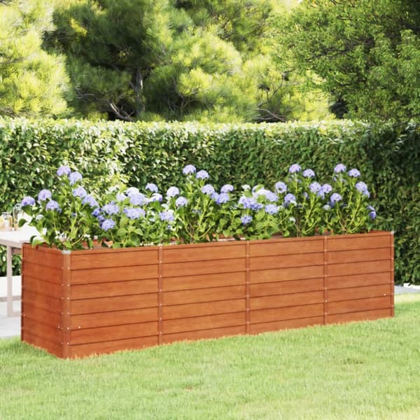 Plantekrukker - Living højbed 320x80x77 cm cortenstål rustfarvet