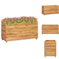 Pikkukuva 1 / 11: Kukkaruukut & istutuslaatikot - Living Korotettu kukkalaatikko 100x40x55 cm kierrätetty tiikki/teräs
