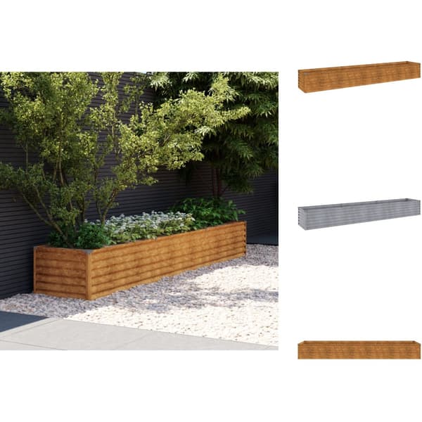 Plantekrukker - Living højbed 291x50x36 cm cortenstål