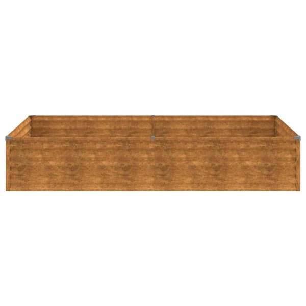 Kukkaruukut & istutuslaatikot - Living Korotettu kukkalaatikko 195x100x36 cm Corten teräs