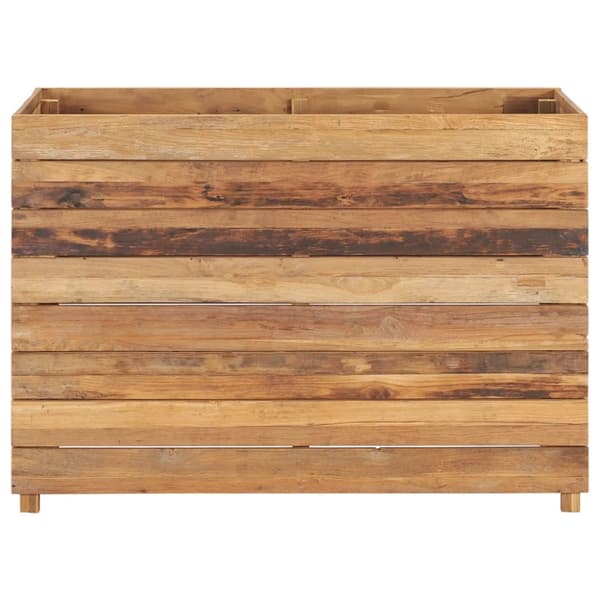 Plantekrukker - Living højbed 100x40x72 cm genanvendt teaktræ og stål