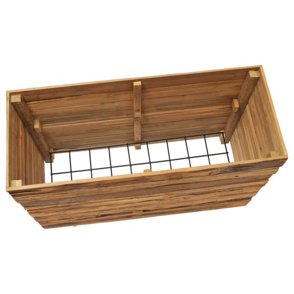 Plantekrukker - Living højbed 100x40x72 cm genanvendt teaktræ og stål