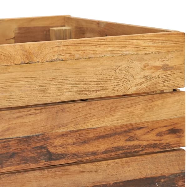 Plantekrukker - Living højbed 100x40x72 cm genanvendt teaktræ og stål