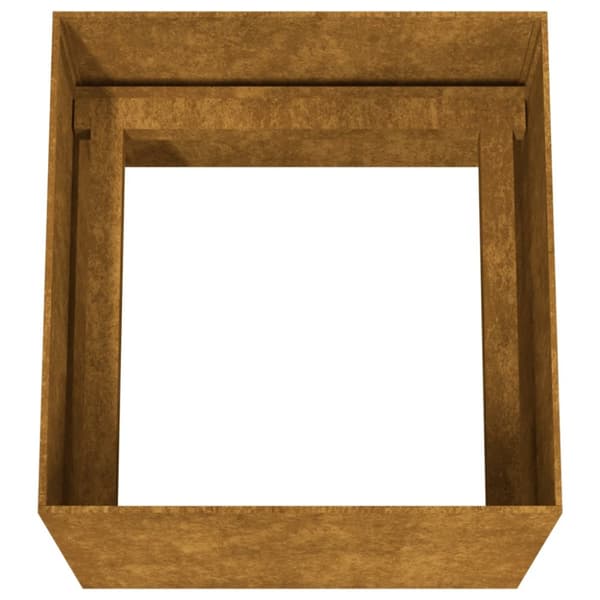 Krukor & odlingslådor - Living Odlingslåda 40x41x40 cm rosttrögt stål