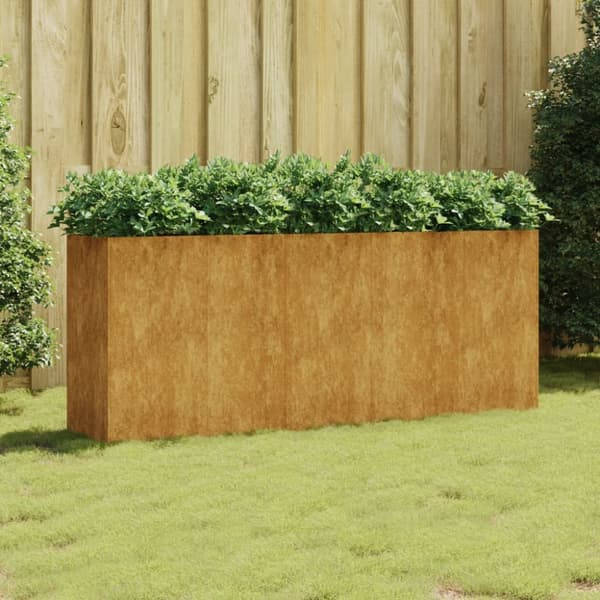Kukkaruukut & istutuslaatikot - Living Korotettu kukkalaatikko 200x40x80 cm Corten teräs