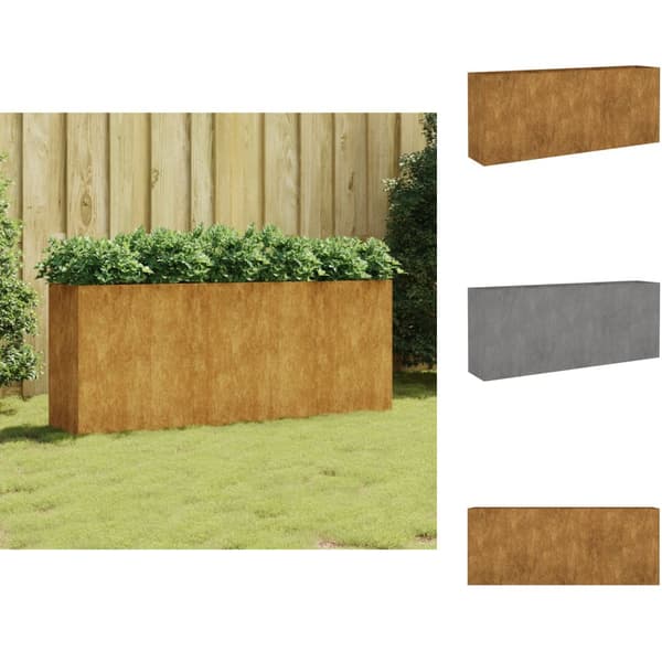 Kukkaruukut & istutuslaatikot - Living Korotettu kukkalaatikko 200x40x80 cm Corten teräs