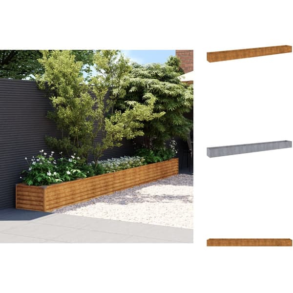 Kukkaruukut & istutuslaatikot - Living Korotettu kukkalaatikko 482x50x36 cm Corten teräs