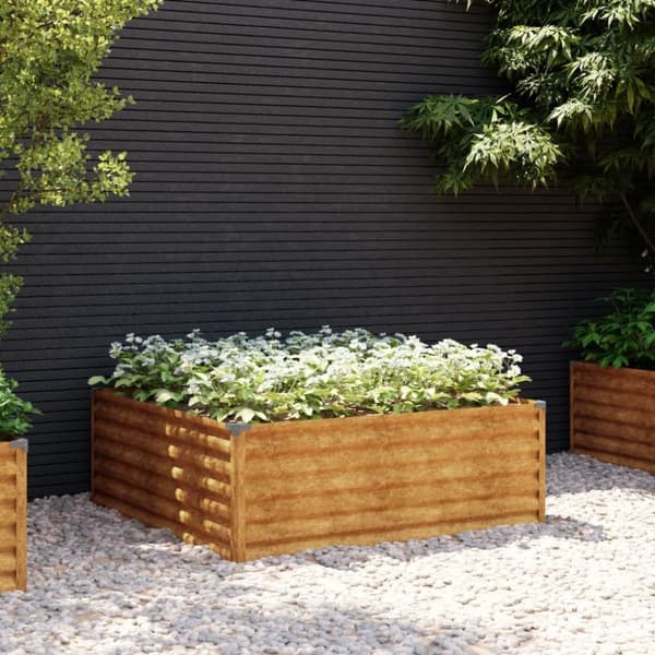 Plantekrukker - Living højbed 100x100x36 cm cortenstål