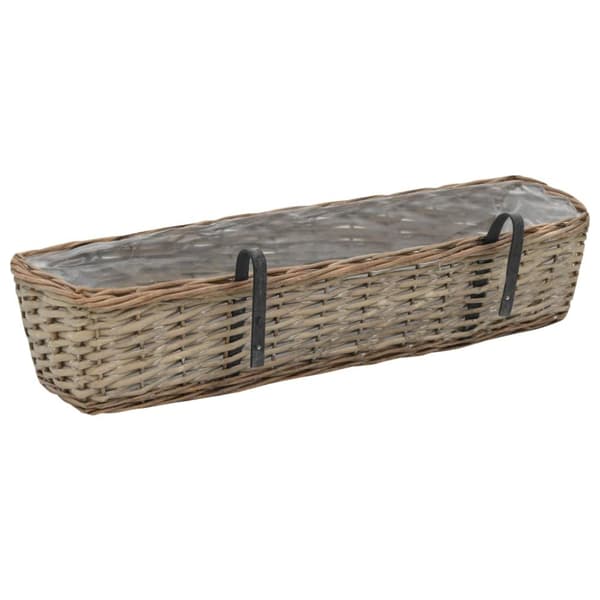 Kukkaruukut & istutuslaatikot - Living Parvekkeen kukkalaatikko 2 kpl paju PE-vuori 80 cm