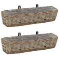 Pikkukuva 2 / 7: Kukkaruukut & istutuslaatikot - Living Parvekkeen kukkalaatikko 2 kpl paju PE-vuori 80 cm