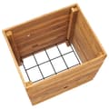 Pikkukuva 6 / 11: Kukkaruukut & istutuslaatikot - Living Korotettu kukkalaatikko 50x40x55 cm kierrätetty tiikki ja teräs