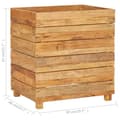 Pikkukuva 10 / 11: Kukkaruukut & istutuslaatikot - Living Korotettu kukkalaatikko 50x40x55 cm kierrätetty tiikki ja teräs