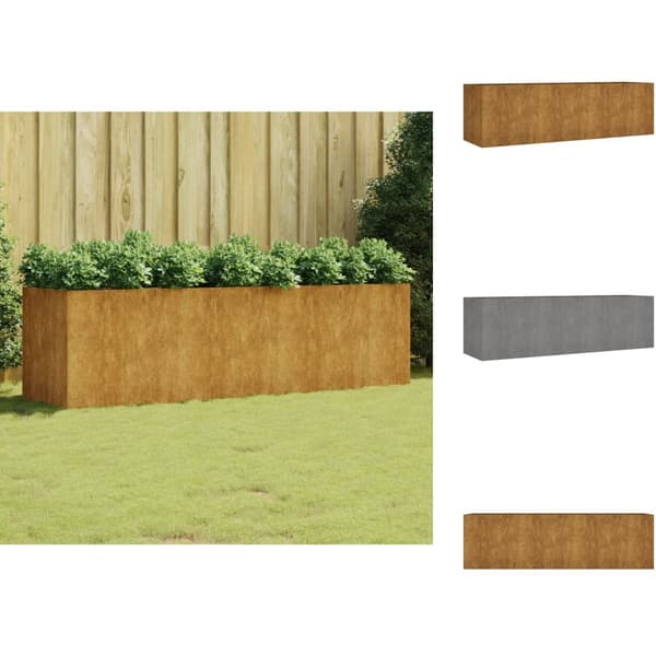 Plantekrukker - Living højbed 280x80x80 cm cortenstål