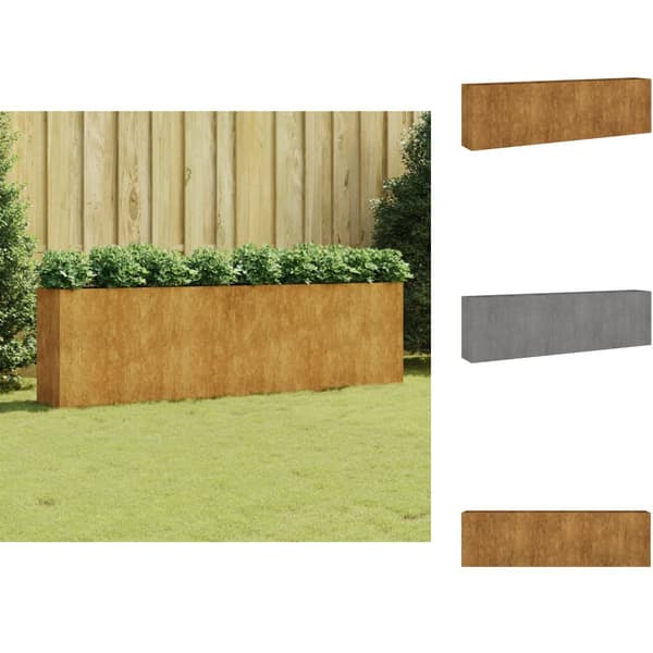 Plantekrukker - Living højbed 280x40x80 cm cortenstål