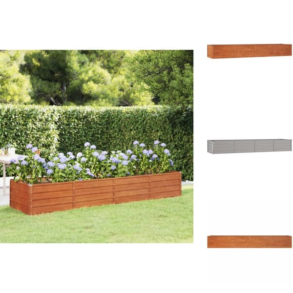 Plantekrukker - Living højbed 320x80x45 cm cortenstål rustfarvet