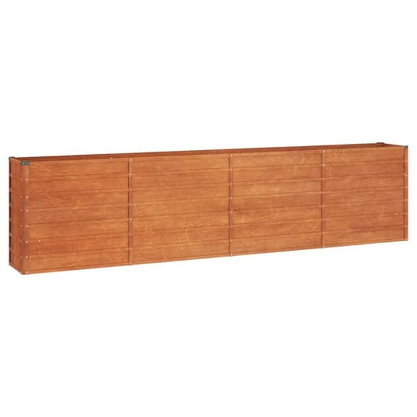 Kukkaruukut & istutuslaatikot - Living Korotettu kukkalaatikko ruoste 320x40x77 cm Corten teräs