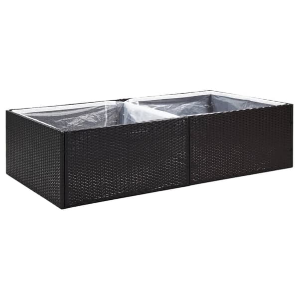Odlingslåda svart 157x80x40 cm konstrotting - Odlingslåda - Odlingslådor - Home & Living