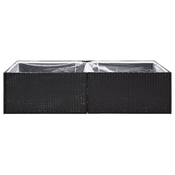 Odlingslåda svart 157x80x40 cm konstrotting - Odlingslåda - Odlingslådor - Home & Living