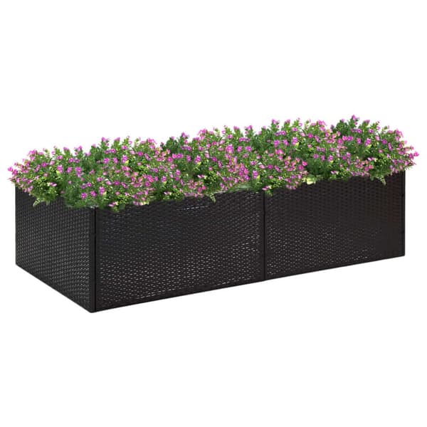 Odlingslåda svart 157x80x40 cm konstrotting - Odlingslåda - Odlingslådor - Home & Living