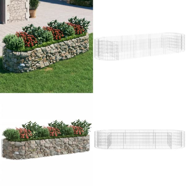 Gabion-højbed 300x100x50 cm galvaniseret jern - Gabion-havebed - Gabion-havebede - Home & Living