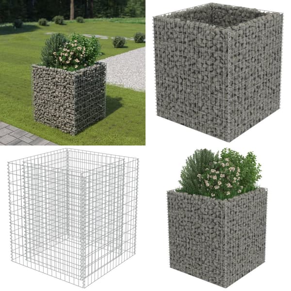Gabion-højbed 90x90x100 cm galvaniseret stål - Gabion-højbed - Gabion-højbede - Home & Living