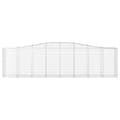Miniatyrbillede 5 af 7: Buede gabionkurve 3 stk. 400x50x100/120 cm galvaniseret jern - Gabion-kurv - Gabion-kurve - Home & Living