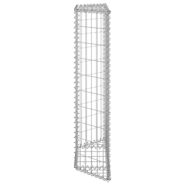 Gabion-højbed 80x20x100 cm trapezformet galvaniseret stål - Gabion-højbed - Gabion-højbede - Home & Living