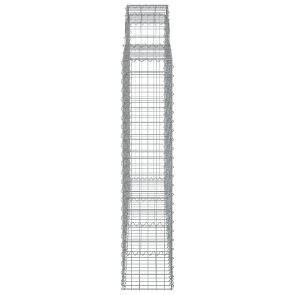 Buet gabionkurv 200x30x140/160 cm galvaniseret jern - Gabion-kurv - Gabion-kurve - Home & Living