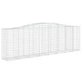 Miniatyrbillede 4 af 7: Buede gabionkurve 2 stk. 400x50x120/140 cm galvaniseret jern - Gabion-kurv - Gabion-kurve - Home & Living
